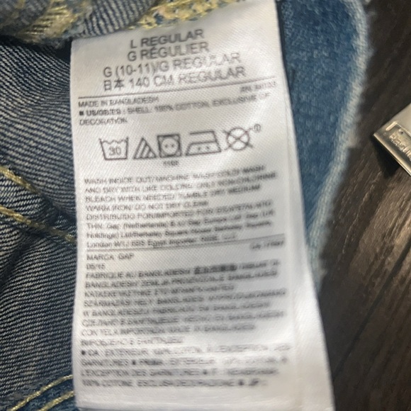 Gap Kids x Ellen Degeneres Denim Jacket w/Patches Size Large Medium Wash - Picture 11 of 11